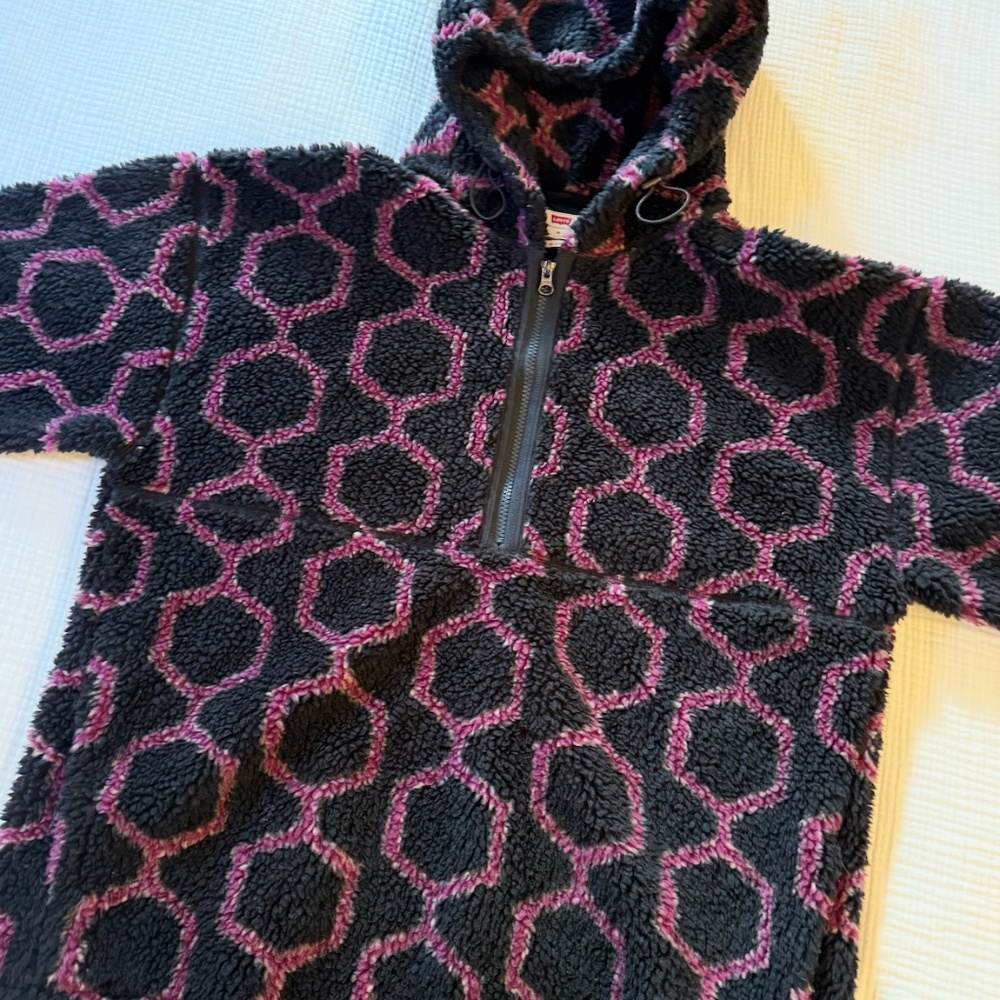 LEVI'S Cozy Half-Zip Sherpa Hoodie- NEW